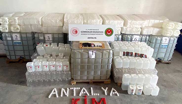 Antalya’da 1000 litre etil alkol ele geçirildi