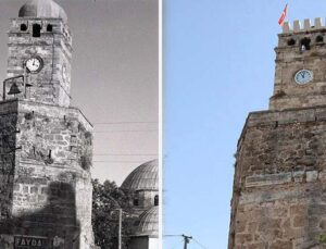 Saat Kulesi’ndeki orijinal saat 1976’da bakım görmüş