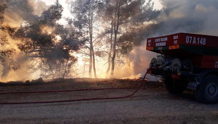 Antalya’da orman yangını büyümeden söndürüldü