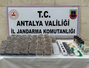 Antalya’da 7 bin 360 adet bandrolsüz içi dolu makaron ele geçirildi