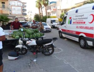 Manavgat’ta motosikletle otomobil çarpıştı: 1 yaralı