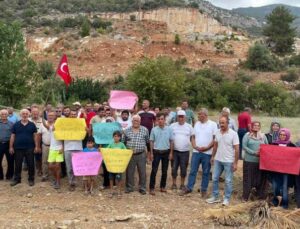 Gazipaşa’da mermer ocağına ’ÇED gerekli değil’ kararı protesto edildi