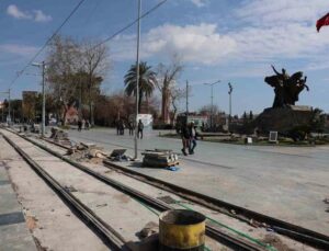 Nostalji tramvay hattı çalışmaları hızla ilerliyor