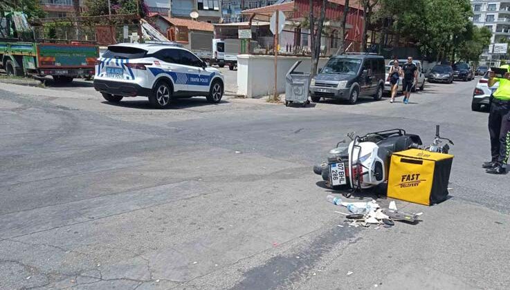 Alanya’da otomobil ile motosiklet çarpıştı: 1 yaralı