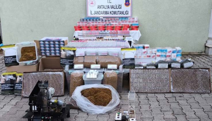 1 milyon 760 bin dolu makaron ve 180 kilo kıyılmış tütün ele geçirildi