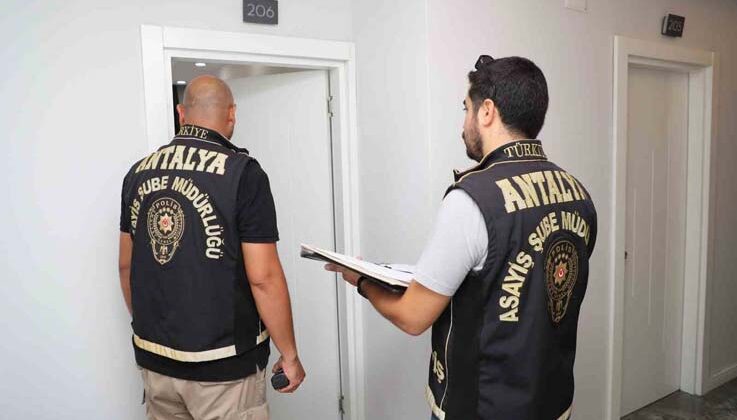 Antalya’da günübirlik kiralanan evlere eş zamanlı denetim