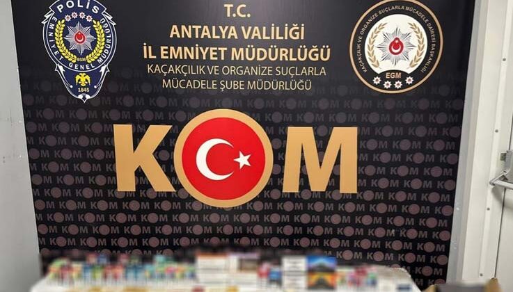 Antalya’da kaçak sigara ve sahte alkol operasyonu