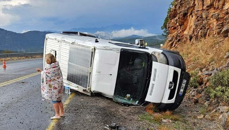 Akseki’de trafik kazası: 1 yaralı