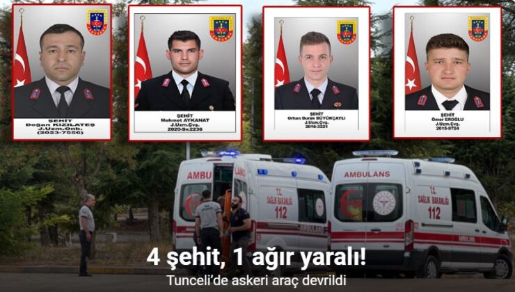 Askeri araç uçuruma yuvarlandı: 4 asker şehit