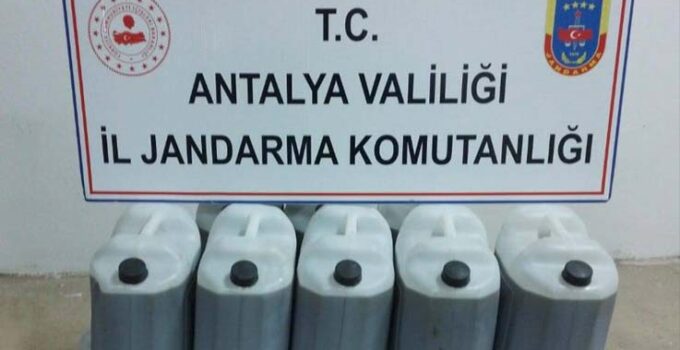 Antalya’da 6 bin litre sahte zeytinyağı ele geçirildi