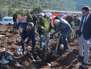 Korkuteli’nde 500 fidan toprakla buluştu