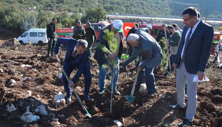 Korkuteli’nde 500 fidan toprakla buluştu