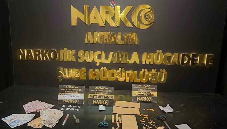 Antalya’da eş zamanlı narkotik operasyonu