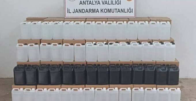 Gazipaşa’da 3 bin litre kaçak etil alkol ele geçirildi