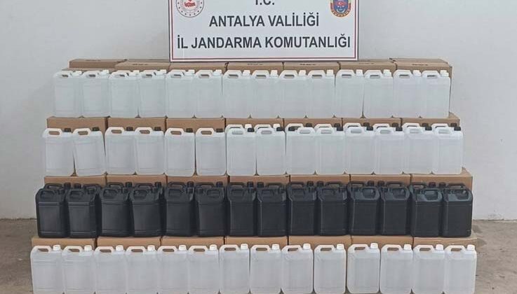 Gazipaşa’da 3 bin litre kaçak etil alkol ele geçirildi